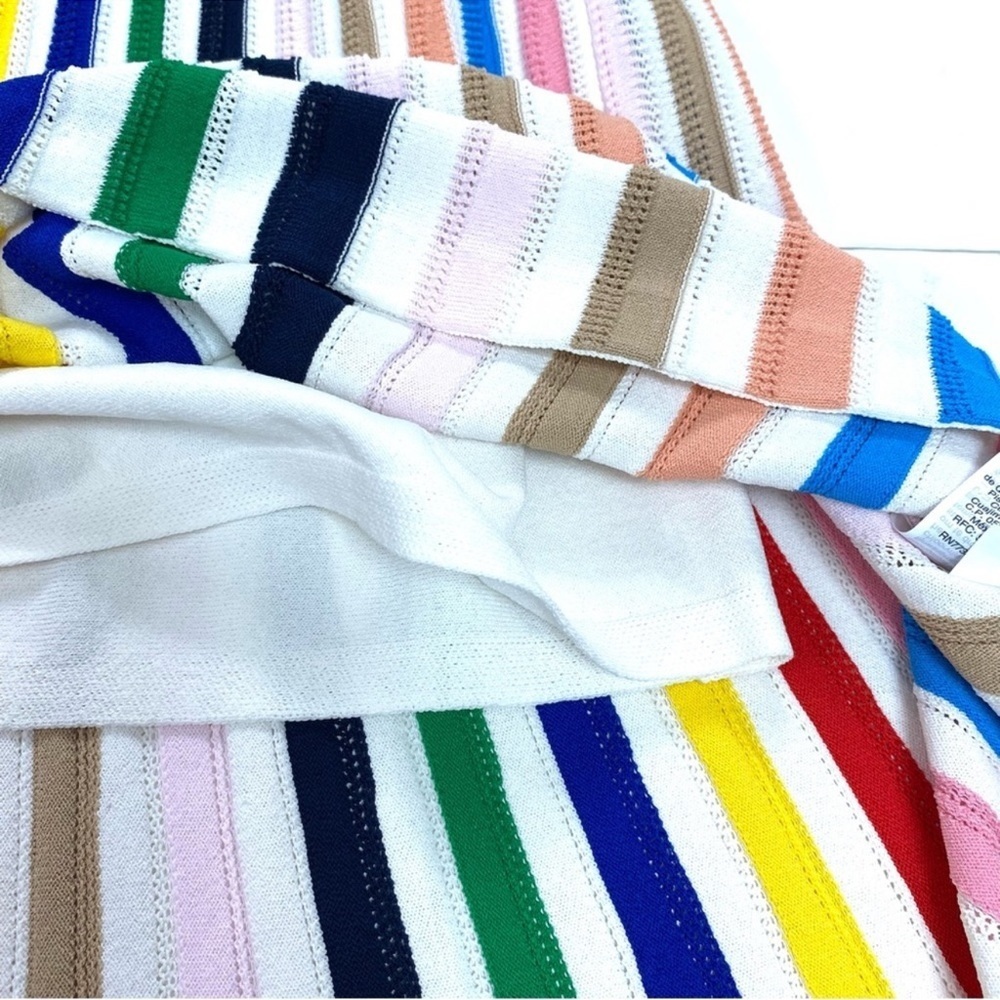 J.Crew Rainbow Striped Flowy Knit Midi Skirt Size S Style L6946 - Picture 8 of 11